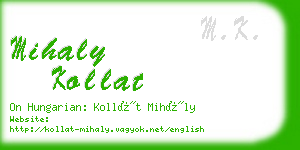 mihaly kollat business card